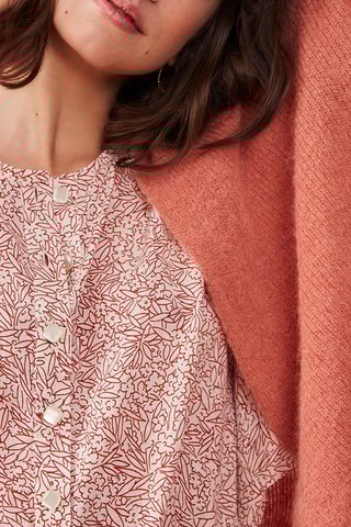 Gilet en mohair et alpaga Bonny - Rose