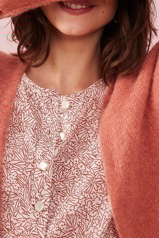Gilet en mohair et alpaga Bonny - Rose