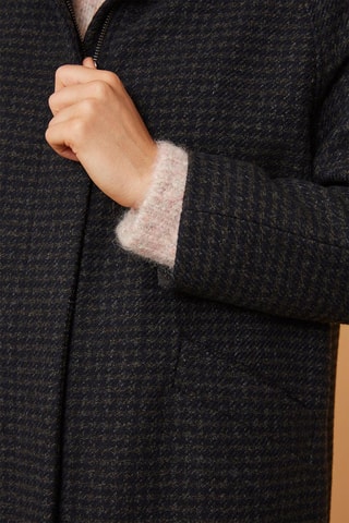 Manteau à capuche  en laine - Anthracite