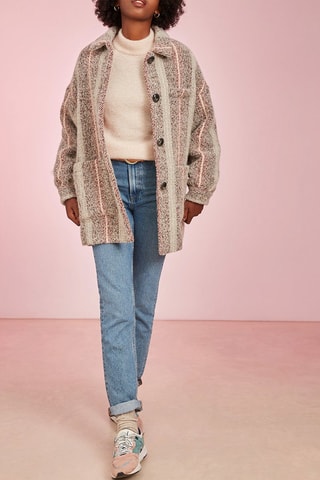 Manteau en laine et alpaga Nana - Beige
