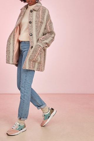 Manteau en laine et alpaga Nana - Beige