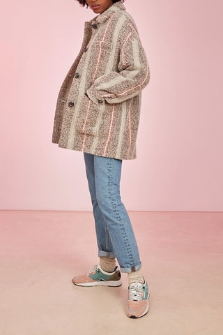 Manteau en laine et alpaga Nana - Beige