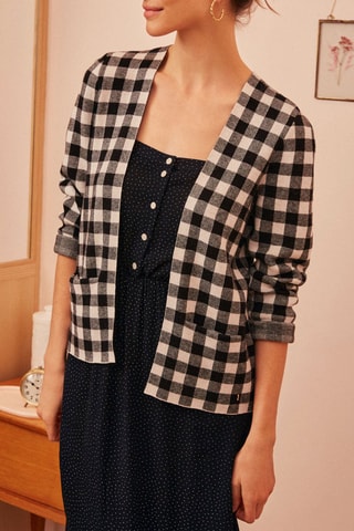 Veste en laine Acoli - Noir et écru