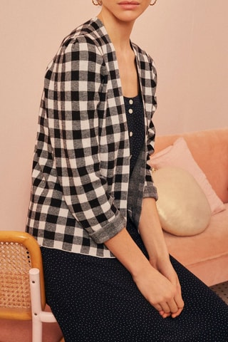Veste en laine Acoli - Noir et écru
