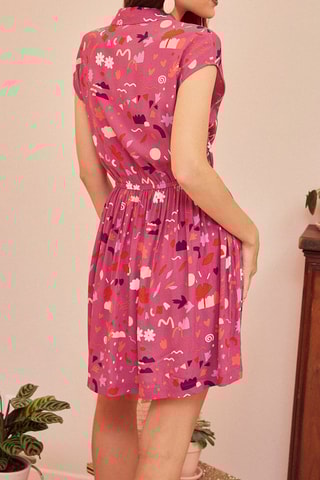 Robe patineuse Rosette - Rose