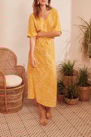 Robe longue Elinou - Jaune