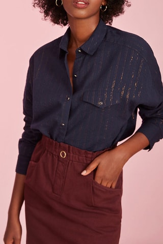 Chemisier oversize Titoune - Bleu
