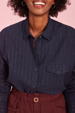 Chemisier oversize Titoune - Bleu