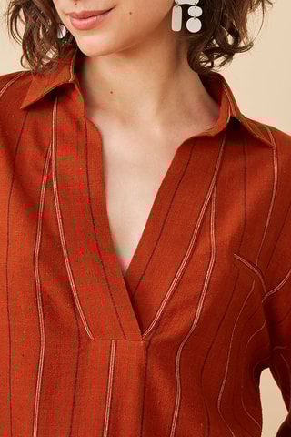 Chemise en soie - Rouge