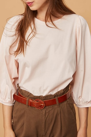 T-shirt en lin - Rose