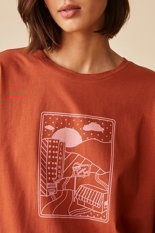 T-shirt oversize - Rouille