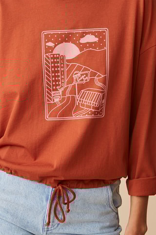 T-shirt oversize - Rouille