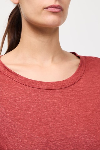 T-shirt en lin Helbo 2 - Rouge brique chiné