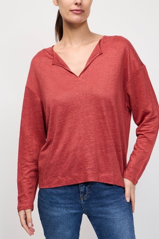 T-shirt en lin Heloita - Rouge brique chiné