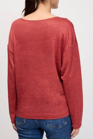 T-shirt en lin Heloita - Rouge brique chiné