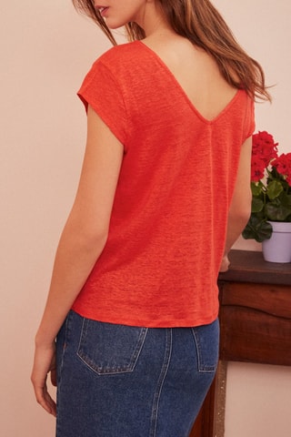 T-shirt en lin Gomiza - Rouge
