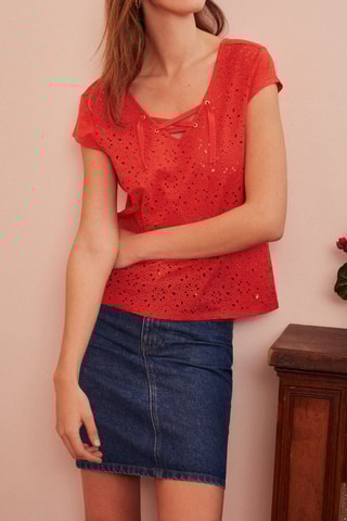 T-shirt en lin Gomiza - Rouge