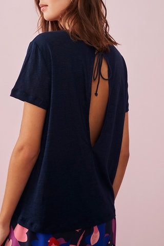 T-shirt en lin Heliane - Bleu