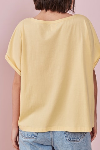 T-shirt oversize en lin Zazette - Jaune