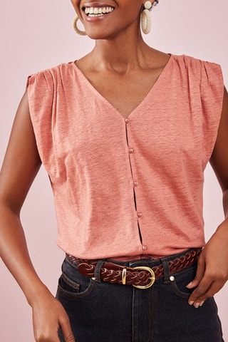 T-shirt en lin Helma - Rose
