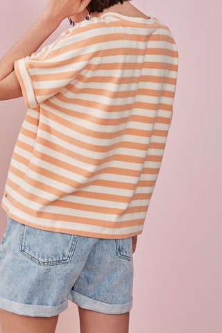 T-shirt Fania - Orange et écru