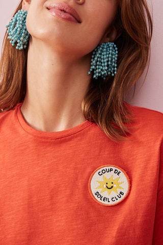 T-shirt Orange chiné