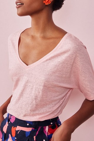 T-shirt en lin Helena - Rose