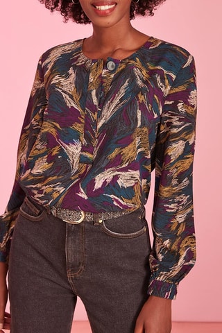 Blouse Violila - Bleu et violet