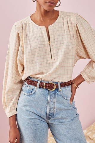Blouse en soie Joplin - Beige