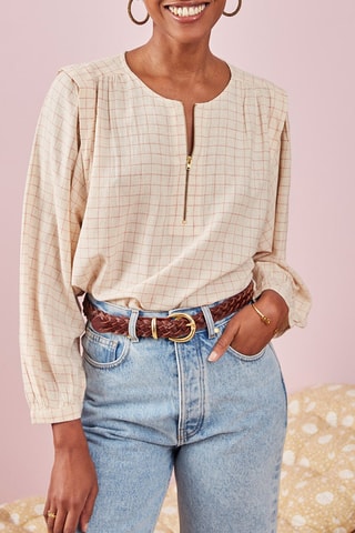 Blouse en soie Joplin - Beige
