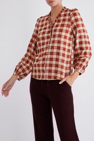 Blouse volantée - Rouge