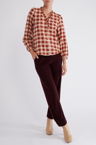 Blouse volantée - Rouge
