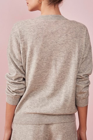 Sweat en mérinos Riz - Gris chiné
