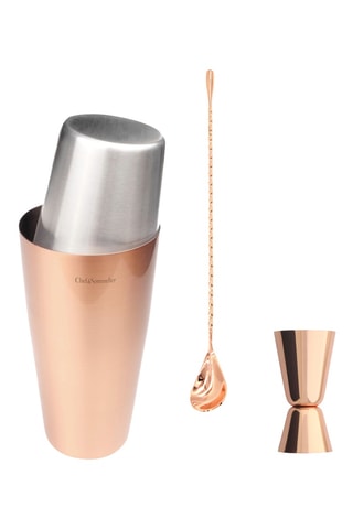 Koperen Cocktailset met Roestvrijstalen Bekleding - 3-delig