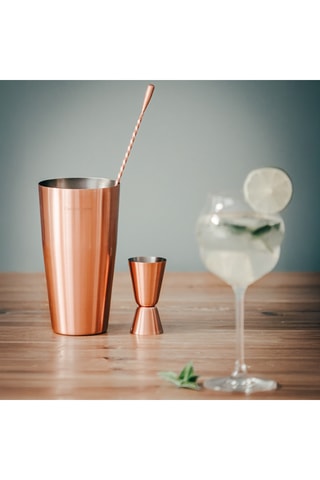 Koperen Cocktailset met Roestvrijstalen Bekleding - 3-delig