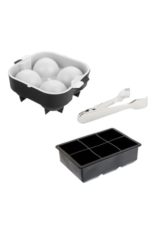 Roestvrijstalen en Silicone Set voor IJsblokjes Chill - 3-delig
