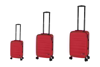 Set de 3 valises Also - 56/66/76 cm  - Rouge
