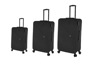 Set de 3 valises Disco - 56/66/76 cm  - Noir
