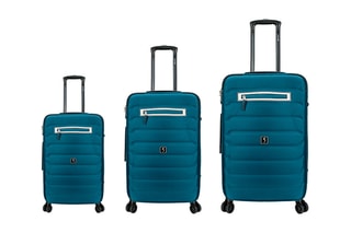 Set de 3 valises Skrall - 55/65/75 cm  - Bleu
