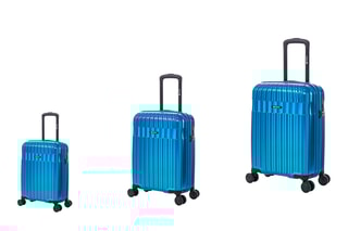 Set de 3 valises New Shine - 55/65/75 cm - Cadenas TSA - Bleu