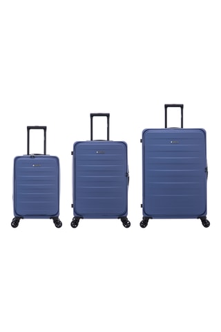 Set de 3 valises New Guest (S/M/L) - 55/65/75 cm - Cadenas TSA - Bleu