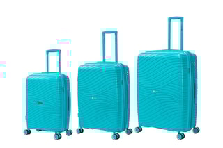 Set de 3 valises Peppy - 59/65/75 cm  - Bleu