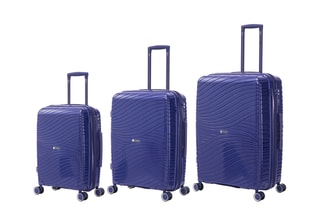 Set de 3 valises Peppy - 59/65/75 cm  - Bleu