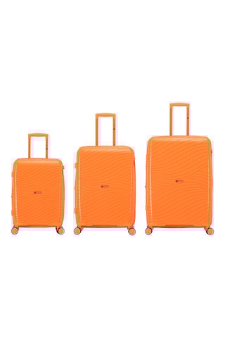 Set de 3 valises Peppy (S/M/L) - 55/65/75 cm - Orange