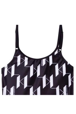 Maillot 1 pièce Noir et blanc - Karl Lagerfeld