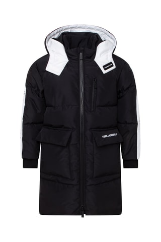 Doudoune longue à capuche Noir - Karl Lagerfeld