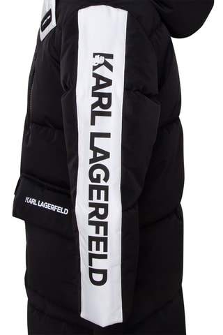 Doudoune longue à capuche Noir - Karl Lagerfeld