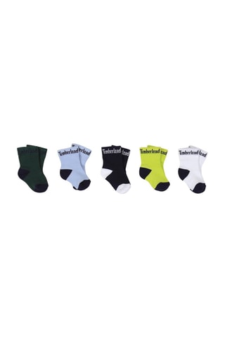 5 paires de chaussettes Vert foncé et noir