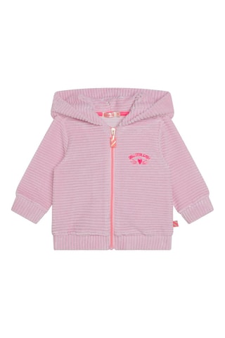 Gilet à capuche en velours côtelé Rose - Billieblush