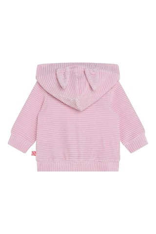Gilet à capuche en velours côtelé Rose - Billieblush